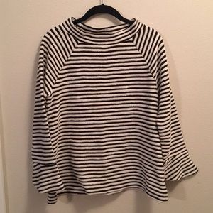 Loft Boat Neck Top with Bell Sleeves